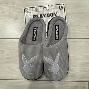 Playboy‎ Mens Memory Foam Indoor Outdoor Gray Slippers Slides Size S 7-8 new